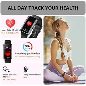 KEEPI Fitness Tracker with Blood Oxygen SpO2, 24/7 Heart Rate Monitor and Blood Pressure Activity Tracker, Sleep Tracker with Calorie Step Counter, IP68 Waterproof Pedometer for Women Men Android iOS