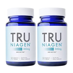 2x 30ct/300mg multi award winning patented nad+ boosting supplement – more efficient than nmn – nicotinamide riboside for cellular energy metabolism & repair. vitality, muscle health, healthy aging