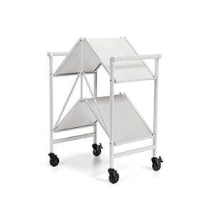 Cosco Indoor/Outdoor Serving Cart, Folding, White