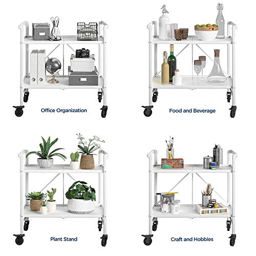 Cosco Indoor/Outdoor Serving Cart, Folding, White