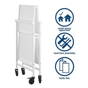 Cosco Indoor/Outdoor Serving Cart, Folding, White