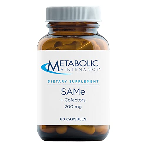 Metabolic Maintenance Same + Cofactors - Contains Calcium, Magnesium + Folate to Support Mood, Joint, & Brain Health - SAM-E Supplement with B Vitamins for Daily Use (60 Capsules)