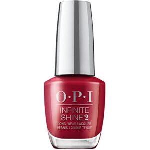 OPI Infinite Shine 2 Long Wear Lacquer, Maraschino Cheer-y, Red Long-Lasting Nail Polish, Holiday'21 Celebration Collection, 0.5 fl. oz.