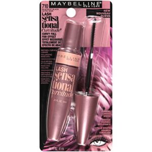 Maybelline New York Lash Sensational Curvitude Washable Mascara, Blackest Black, 0.33 fl. oz.