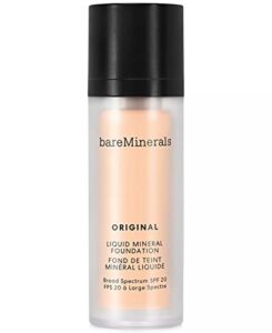 bareminerals original liquid mineral foundation broad spectrum spf 20, fair 01, 1 fl oz