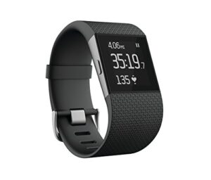 fitbit surge fitness superwatch, black, large (us version)