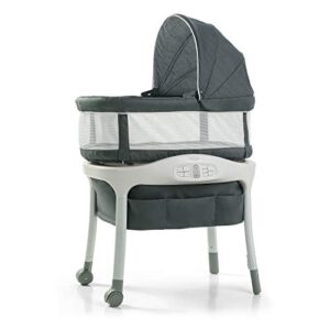 graco sense2snooze bassinet with cry detection technology | baby bassinet detects and responds to baby’s cries to help soothe back to sleep, ellison , 19 d x 26 w x 41 h inch (pack of 1)