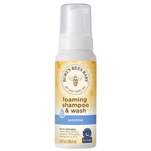 burt’s bees-baby foaming shampoo & wash, sensitive, 8.4 fl oz