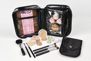 15 pc starter kit w/brushes & case (light) mineral makeup foundation blush bronzer illuminating veil set bare skin matte powder