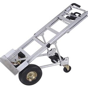 3-in-1 Convertible Truck, 1000lb Capacity, 20-1/2w x 21-1/4d x 47-4/5h, Aluminum