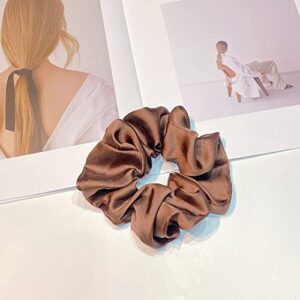 6 Pieces Satin Silk Scrunchies for hair, Big Hair Scrunchies Satin Hair Ties Ponytail Holder No Hurt Your Hair