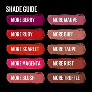 Maybelline Color Sensational Ultimatte Matte Lipstick, Non-Drying, Intense Color Pigment, More Taupe, Rose Nude, 1 Count