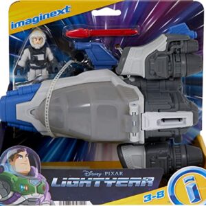 Disney and Pixar Lightyear Toys, Imaginext Hyperspeed Explorer XL-01 Spaceship & Buzz Lightyear Figure Set for Pretend Play Ages 3-8 Years