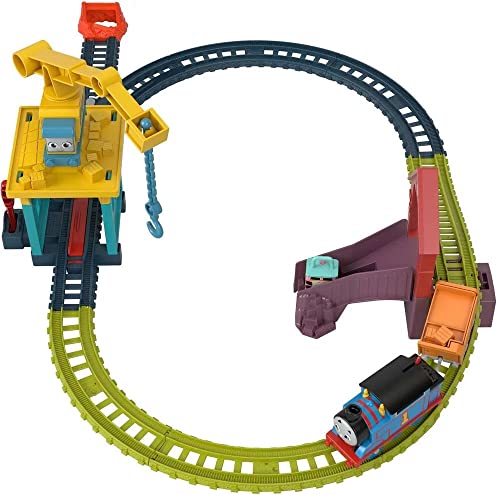 Thomas & Friends Motorized Toy Train Set Fix 'Em Up Friends With Carly The Crane, Sandy The Rail Speeder & Thomas For Ages 3+ Years