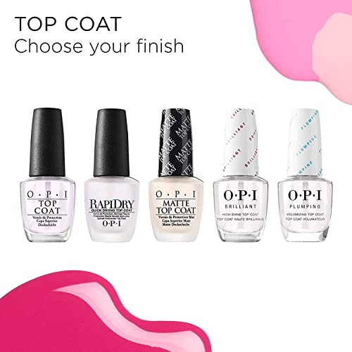 OPI Top Coat, Protective High Gloss Shine Nail Polish Top Coat, 0.5 fl oz