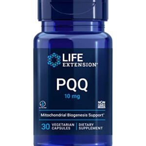 Life Extension PQQ (Pyrroloquinoline Quinone) 10 mg - Support Mitochondrial Biogenesis For Energy - Heart & Brain Health Supplement – Gluten-Free, Non-GMO, Vegetarian – 30 Capsules