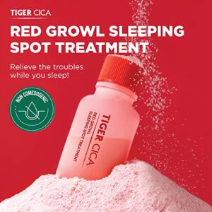 It'S SKIN Tiger Cica Red Growl Sleeping Spot Treatment – Dries Out Acne, Pimples, Blemishes, Zits and Clogged Pores – Overnight Trouble Solution for Inflamed Skin – Calamine, Tea Tree and Tea Tree, 0.5 fl.oz.