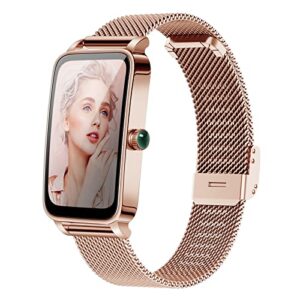 bocloud smart watch, smart watches for women men, iphone android smart watch with blood oxygen/heart rate/sleep monitor, ip68 waterproof fitness tracker with 12 sport modes(gold)