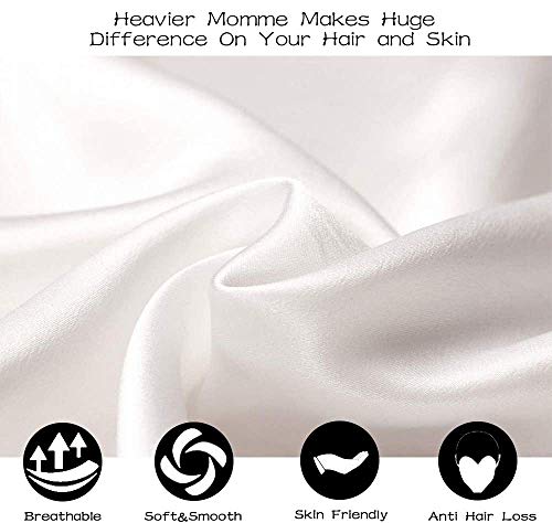 Adubor Mulberry Silk Pillowcase for Hair and Skin with Hidden Zipper, Both Side 23 Momme Silk,900 Thread Count (20x26inch, Standard Size, Ivory White, 1pc)