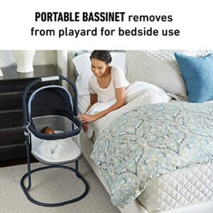 Graco Pack 'n Play Day2Dream Bassinet Playard | Features Portable Bedside Bassinet, Diaper Changer, and More, Hutton