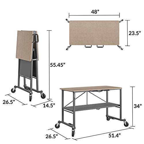 COSCO 66721DKG1E Folding Workbench and Table, Dark Gray