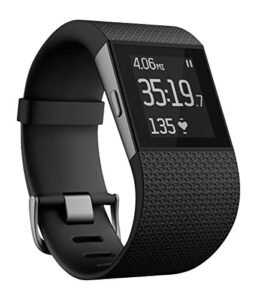 fitbit surge fitness super watch (fb501bkl) black – l – renewed