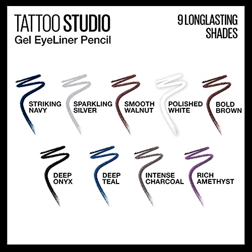 Maybelline TattooStudio Sharpenable Gel Pencil Longwear Eyeliner Makeup, Rich Amethyst, 0.04 oz.