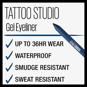 Maybelline TattooStudio Sharpenable Gel Pencil Longwear Eyeliner Makeup, Rich Amethyst, 0.04 oz.