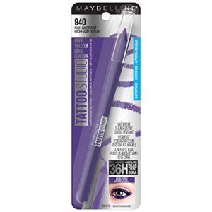 Maybelline TattooStudio Sharpenable Gel Pencil Longwear Eyeliner Makeup, Rich Amethyst, 0.04 oz.