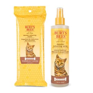 burt’s bees for cats grooming wipes and dander reducing spray – cat wipes and cat dander spray, cat dander wipes, dander reducing cat grooming wipes, burts bees cat spray for dander