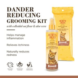 Burt's Bees for Cats Grooming Wipes and Dander Reducing Spray - Cat Wipes and Cat Dander Spray, Cat Dander Wipes, Dander Reducing Cat Grooming Wipes, Burts Bees Cat Spray for Dander