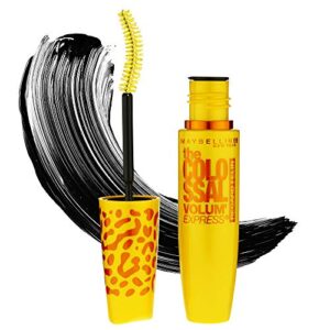 Maybelline New York Volume Express Colossal Cat Eyes Washable Mascara, Glam Black, 0.31 Fl Oz