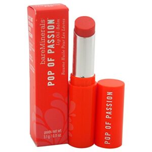 bareminerals pop of tangerine lip oil balm for women, 0.11 ounce