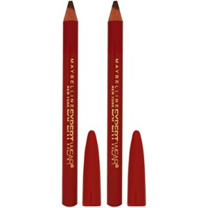 maybelline expert eyes twin brow & eye pencils medium brown .06 oz
