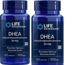 life extension, dhea 50 mg, 60-capsules (2 pack)