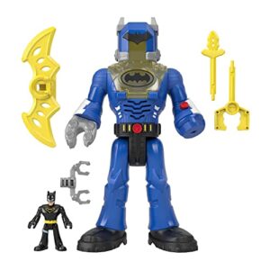 imaginext dc super friends batman toys insider & exo suit 12-inch robot with lights & sounds plus figure for ages 3+ years