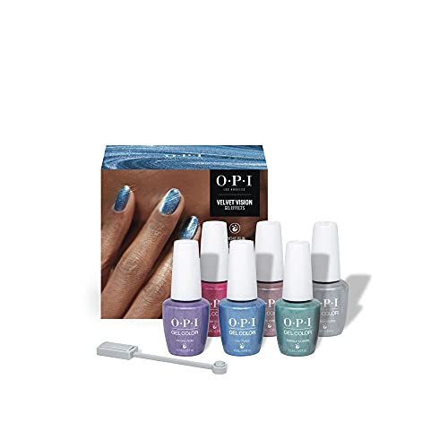 OPI GelColor Add on Kit, 6 Piece Multi-Color Magnetic Effect Gel Nail Polish Set, Velvet Vision Collection, 0.5 fl. oz,0.5 Fl Oz (Pack of 6)