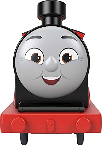 Thomas & Friends Motorized Toy Train James Battery-Powered Engine with Tender for Preschool Pretend Play Ages 3+ Years