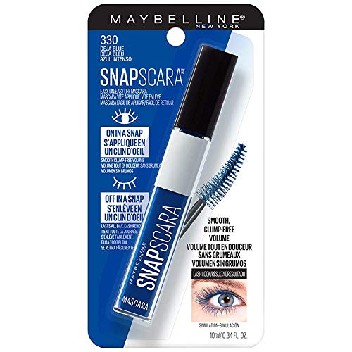 Maybelline New York Snapscara Washable Mascara, 330 WASHABLE DEJA BLUE