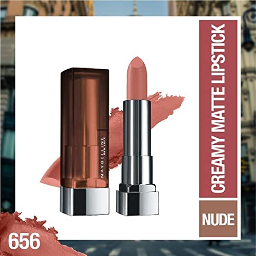 Maybelline Color Sensational Lipstick, Lip Makeup, Matte Finish, Hydrating Lipstick, Nude, Pink, Red, Plum Lip Color, Clay Crush, 0.15 oz; (Packaging May Vary)