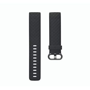 fitbit unisex-adult charge 3 classic wristbands, black, small bracelets, s