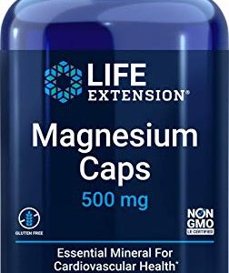 Life Extension Magnesium Caps 500mg, 270 Veg Capsules - Broad Spectrum - 3 Mags in 1 Supplement: Oxide, Citrate, Succinate - Vegetarian