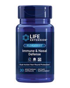 life extension florassist® immune & nasal defense – healthy immune support probiotics supplement for men and women – for comfortable nasal flow & iga production – non gmo, gluten free – 30 capsules