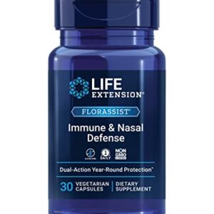 Life Extension FLORASSIST® Immune & Nasal Defense - Healthy Immune Support Probiotics Supplement for Men and Women - for Comfortable Nasal Flow & IGA Production - Non GMO, Gluten Free - 30 Capsules