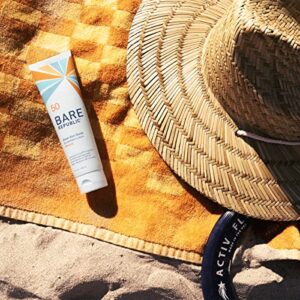 Bare Republic Sport Mineral Sunscreen SPF 50 Sunblock Body Lotion, Free of Chemical Actives, Vanilla Coco Scent, 5 Fl Oz.