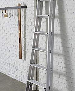 COSCO 20212T1ASE 16ft max Reach 2-in-One Extension Ladder, Steel Gray