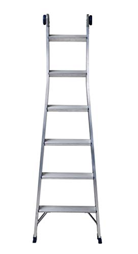 COSCO 20212T1ASE 16ft max Reach 2-in-One Extension Ladder, Steel Gray