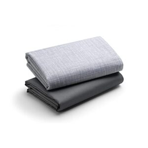 graco® pack ‘n play® quick connect™ playard waterproof sheets, 2 pack, woven and grey