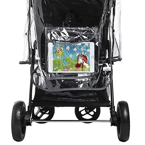 Graco Universal Baby Stroller Plastic Rain Cover & Weather Shield, Lightweight Waterproof Weathershield, Clear Vinyl Infant Car Seat Carriage Umbrella, Winter Snow Wind Protection Travel Accessories