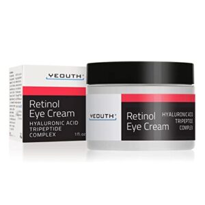 yeouth retinol eye cream with hyaluronic acid, under eye cream for dark circles and puffiness, under eye bags, hydrating under eye cream, eye skin care